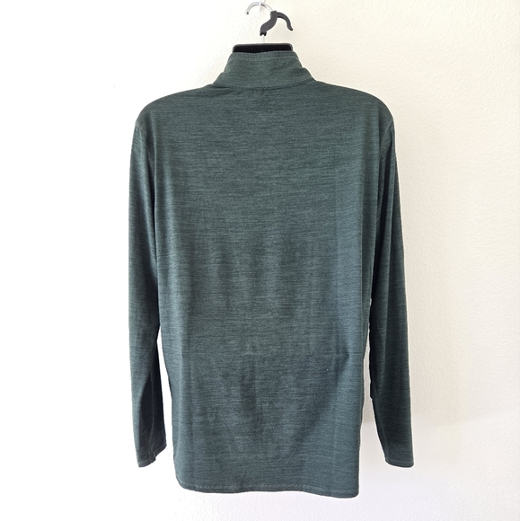 Vuori Men's Ease Performance Half Zip Long Sleeve Top Dark Green Color size XL - Picture 9 of 16